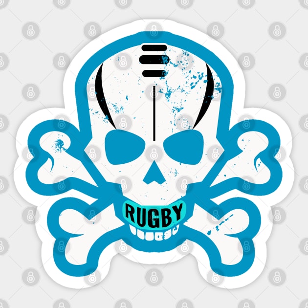 The Jolly Rugger Head Rugby Sticker by atomguy